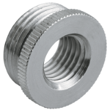 Reduction fittings nickel-plated brass (Round, knurled) - Reduction fittings nickel-plated brass (Round, knurled)